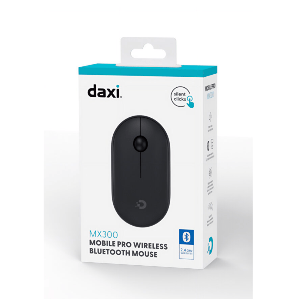 Daxi MX-300 Bluetooth 2.4 GHz Sessiz Kablosuz Mouse Siyah 