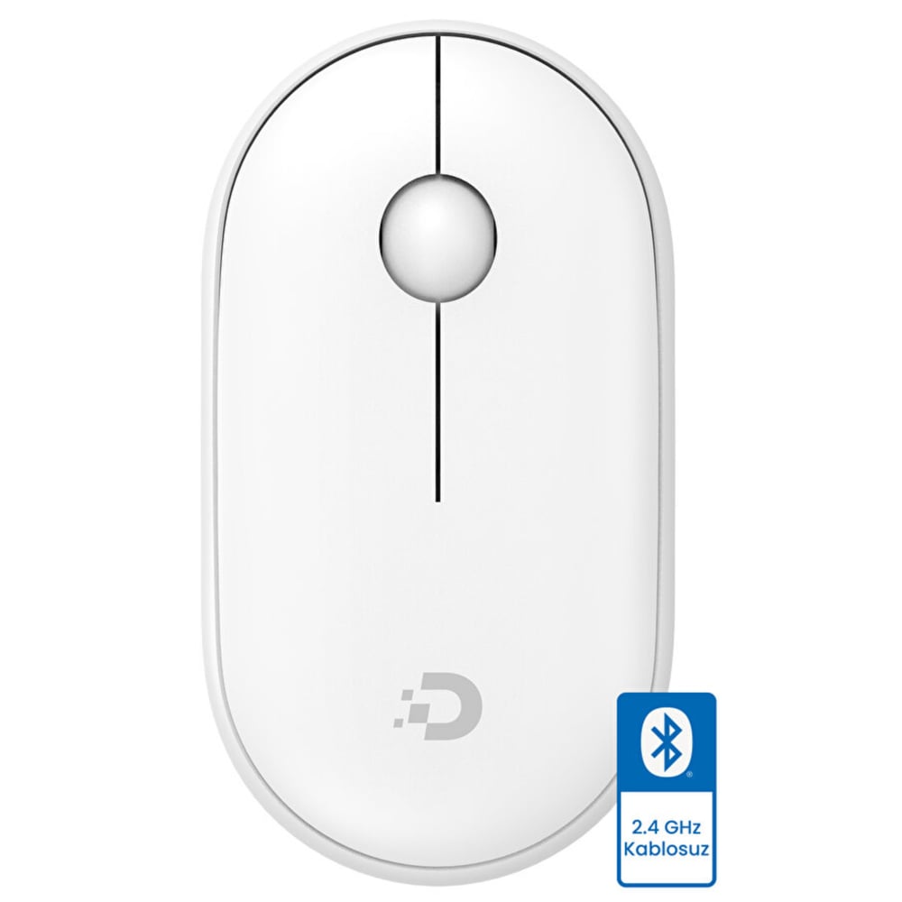 Daxi MX-300 Beyaz Bluetooth ve 2.4GHz Kablosuz Mouse