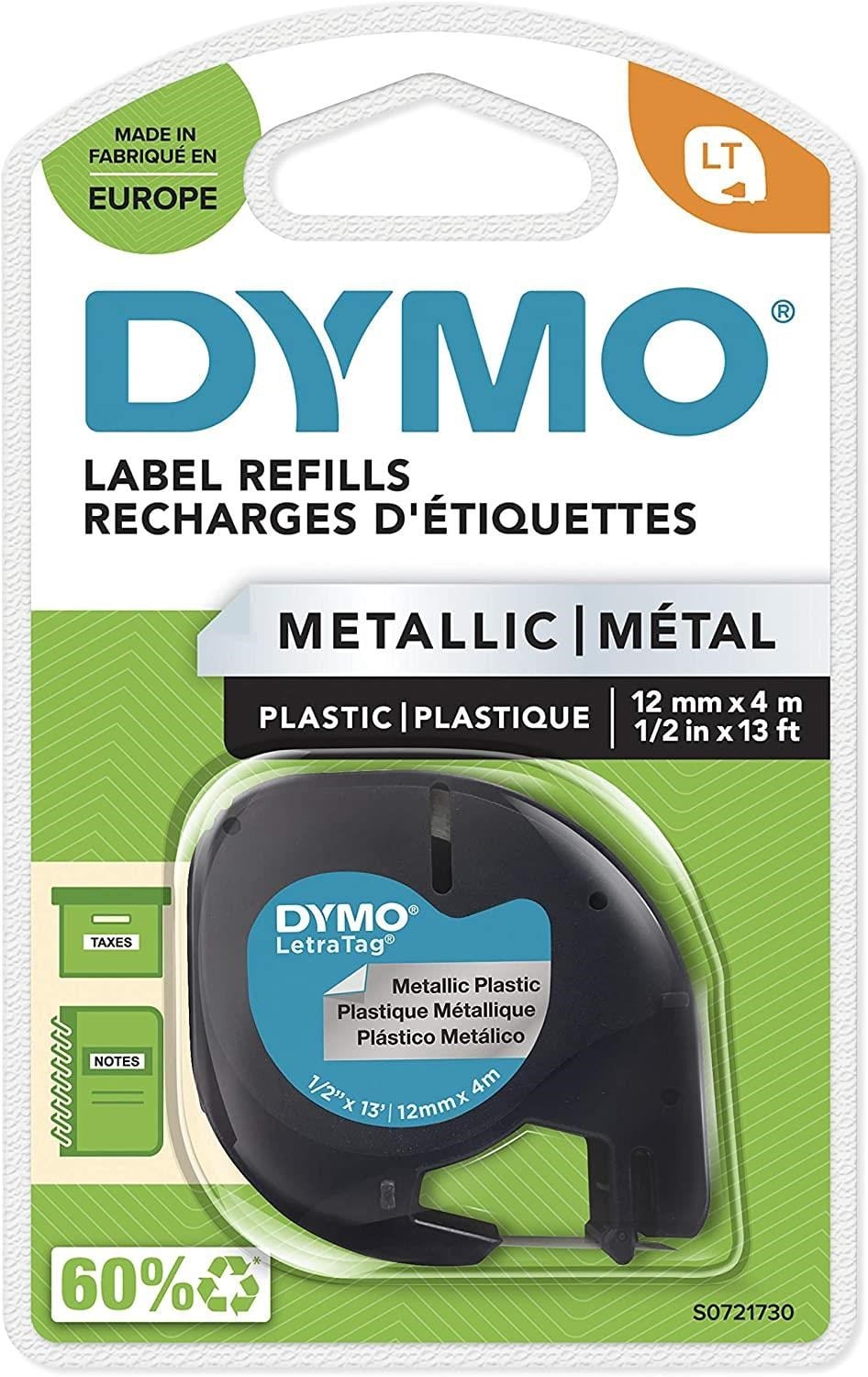 Dymo LetraTag Gri Kağıt Şerit (12mm X 4metre)