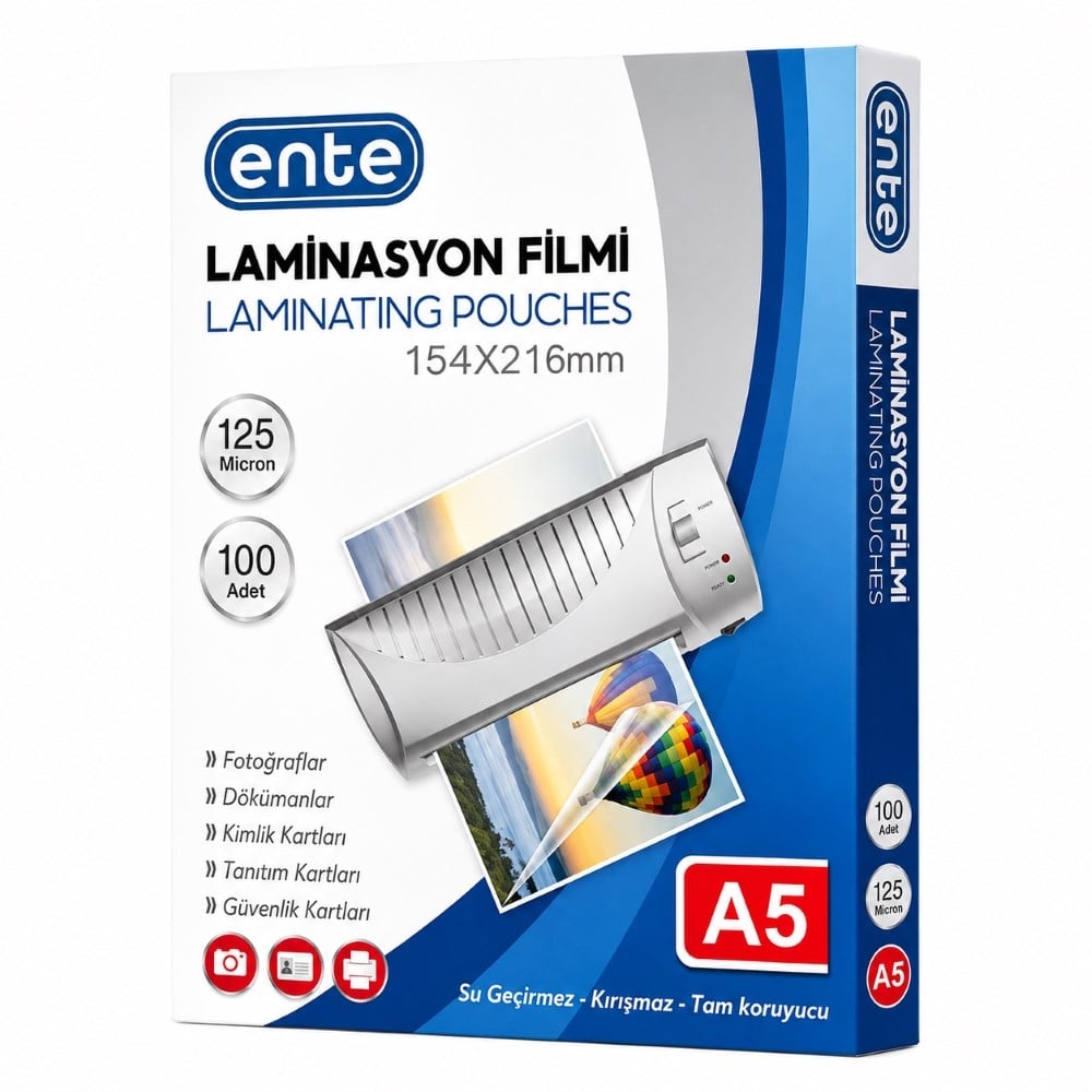 Ente A5 Laminasyon Filmi 125 mikron 100 adet 