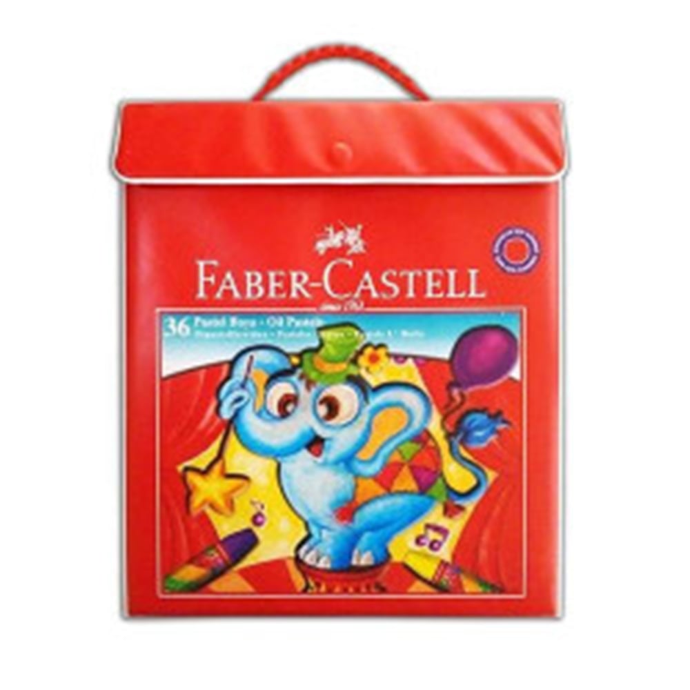 FABER PASTEL BOYA 36 RENK PLASTİK ÇANTALI TUTUCAKLI