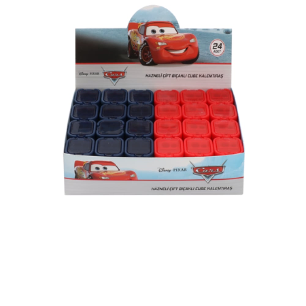 Frocx Cars Hazneli Çift Bıçaklı Cube Kalemtraş Mcq