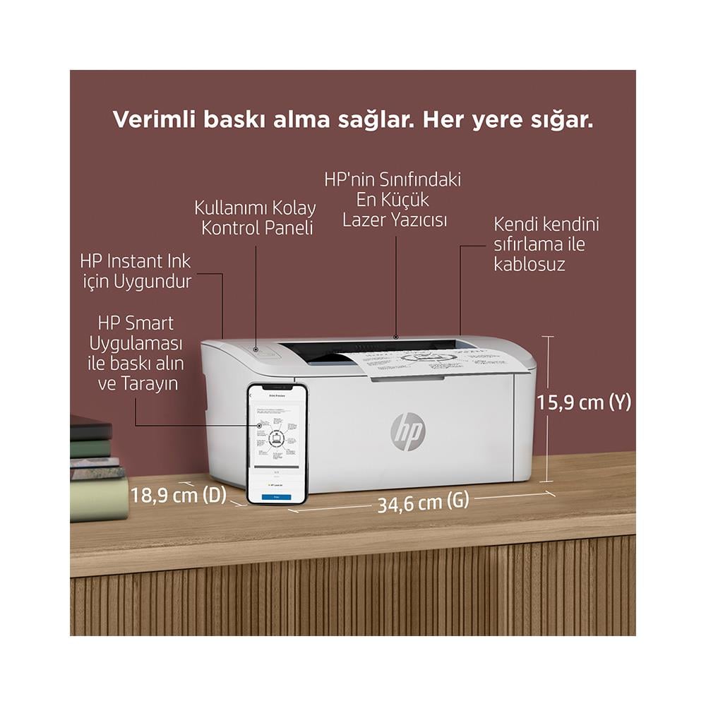 HP LaserJet M111w Kablosuz Mono Lazer Yazıcı 7MD68A