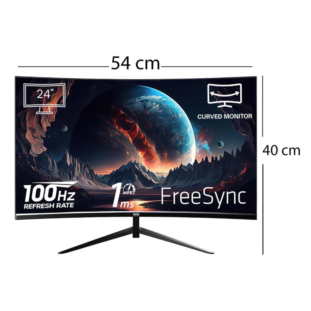 İZOLY VORTEX 2456 24 INC 100HZ 1 MS FHD 16.7M LED R1650 CURVED MONİTÖR