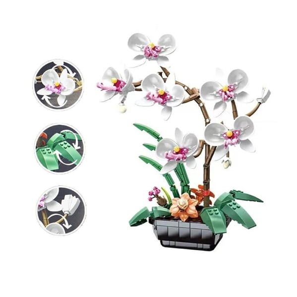 JAKİ MAVİ ORKİDE SAKSIDA 581 PARÇA BLOCK OYUNCAK