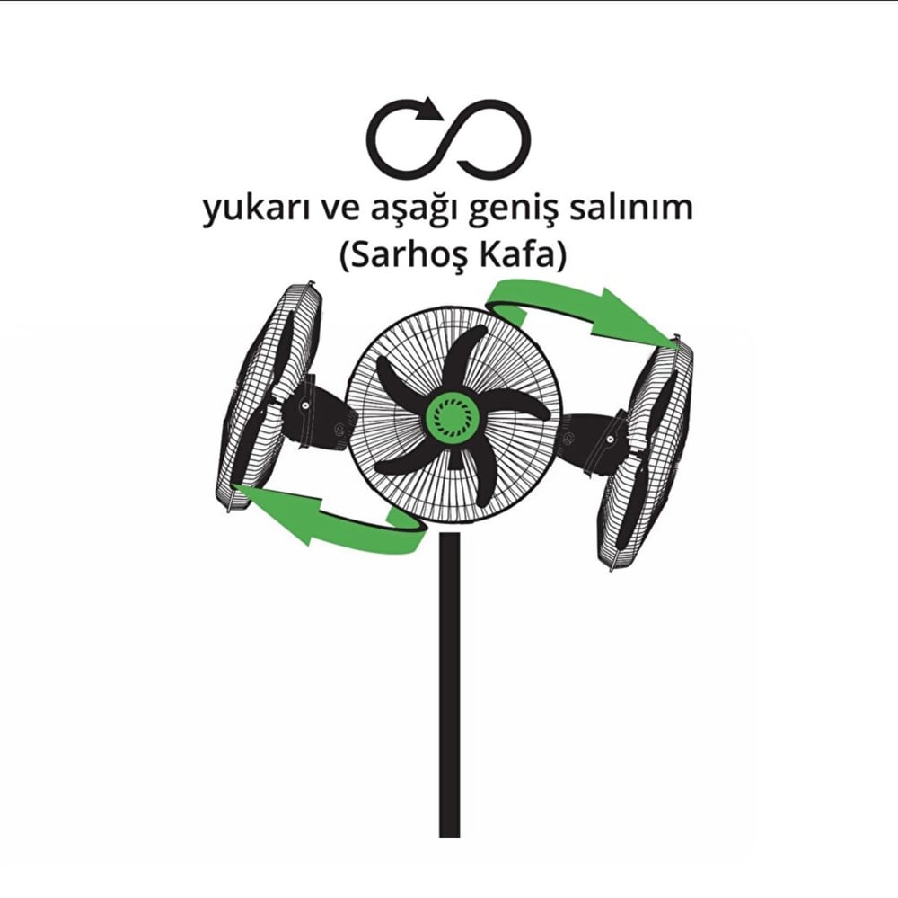 Kiwi KFAN 7473 Sanayi Tipi Ayaklı Vantilatör 60 cm