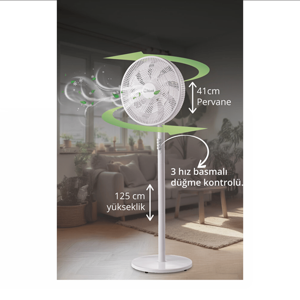 Kiwi KFAN 7627 Elektrikli Fan Soğutucu 40 cm