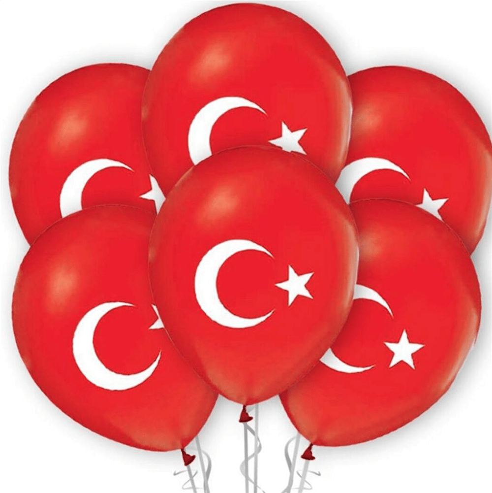 KMP- BANİ BALON BASKILI İÇ MEKAN AY YILDIZ 100 LÜ