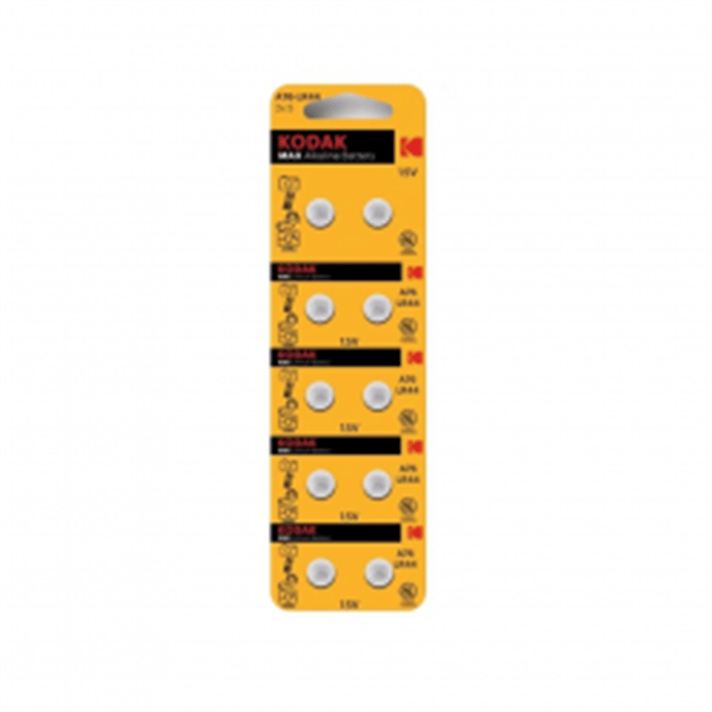 Kodak Ultra 10 Adet KA76/LR44 alkalin düğme pil