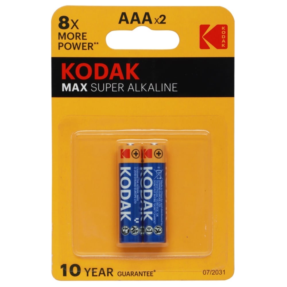 KODAK 2 ADET MAX ALKALİN İNCE PİL-AAA