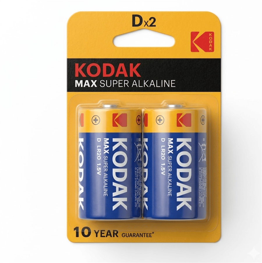 KODAK 2 ADET MAX ALKALIN BUYUK PİL -HD
