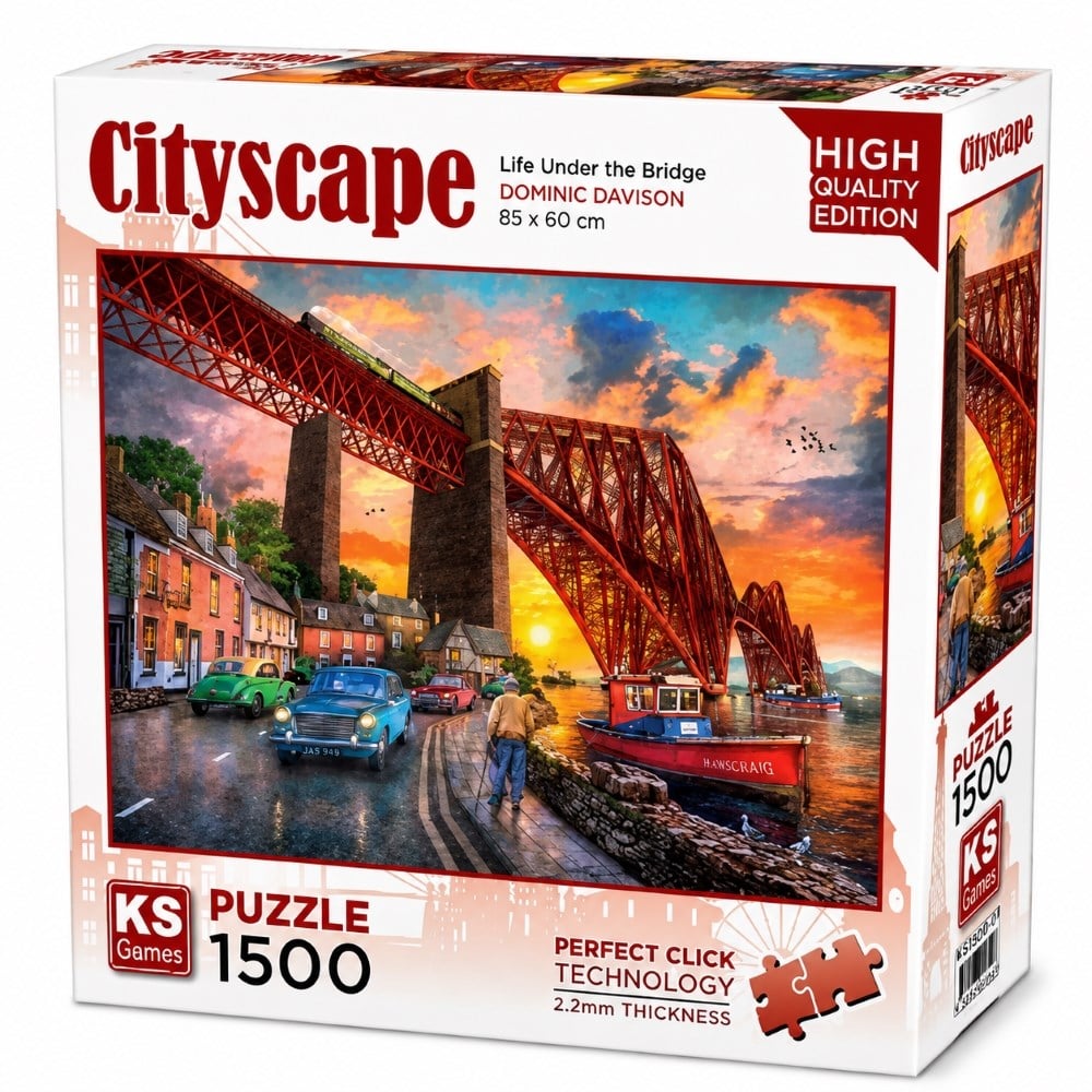 KS Games 1500 Parça Forth Bridge At Sunset Puzzle 