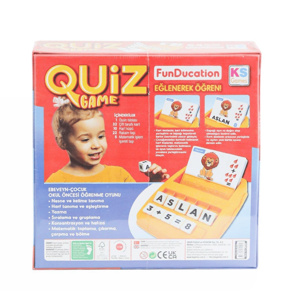KS Games Quız Game-türkçe Aile Kutu Oyunu
