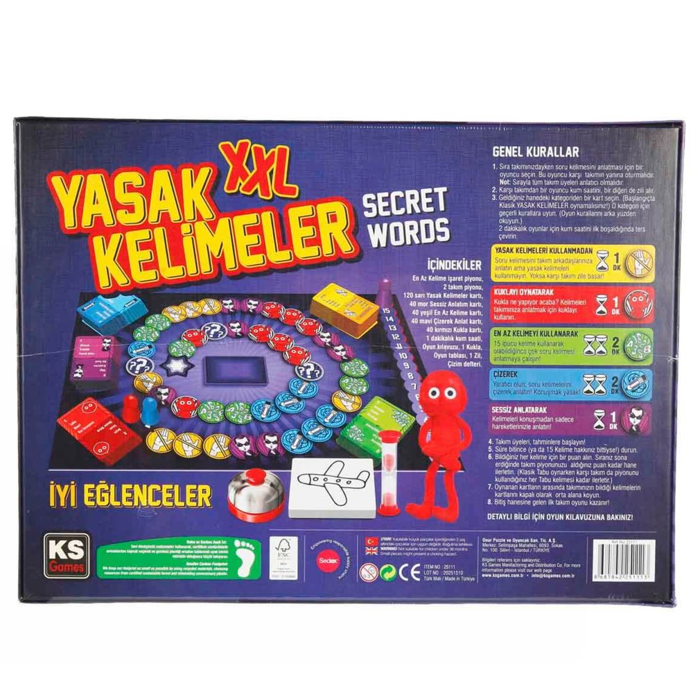 KS Games Yasak Kelimeler Xxl Aile Kutu Oyunu