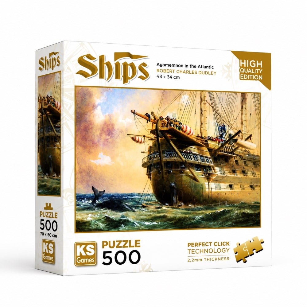 KS PUZZLE 500 HMS AGAMEMNON IN ATLANTIC