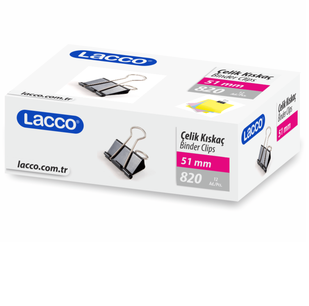 Lacco 51 mm Çelik Kıskaç Evrak Tutucu 