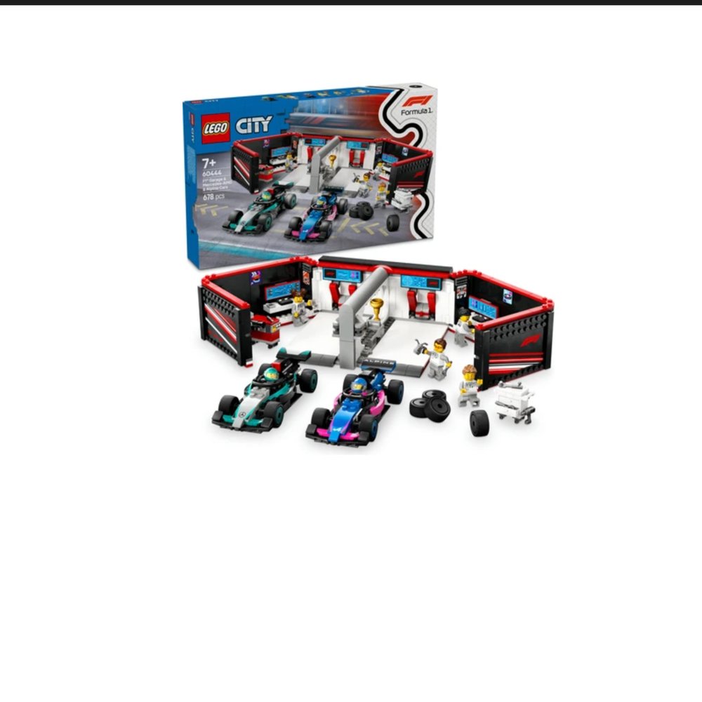 LEGO  City F1 Garajı ve Mercedes-AMG ve Alpine Arabaları
