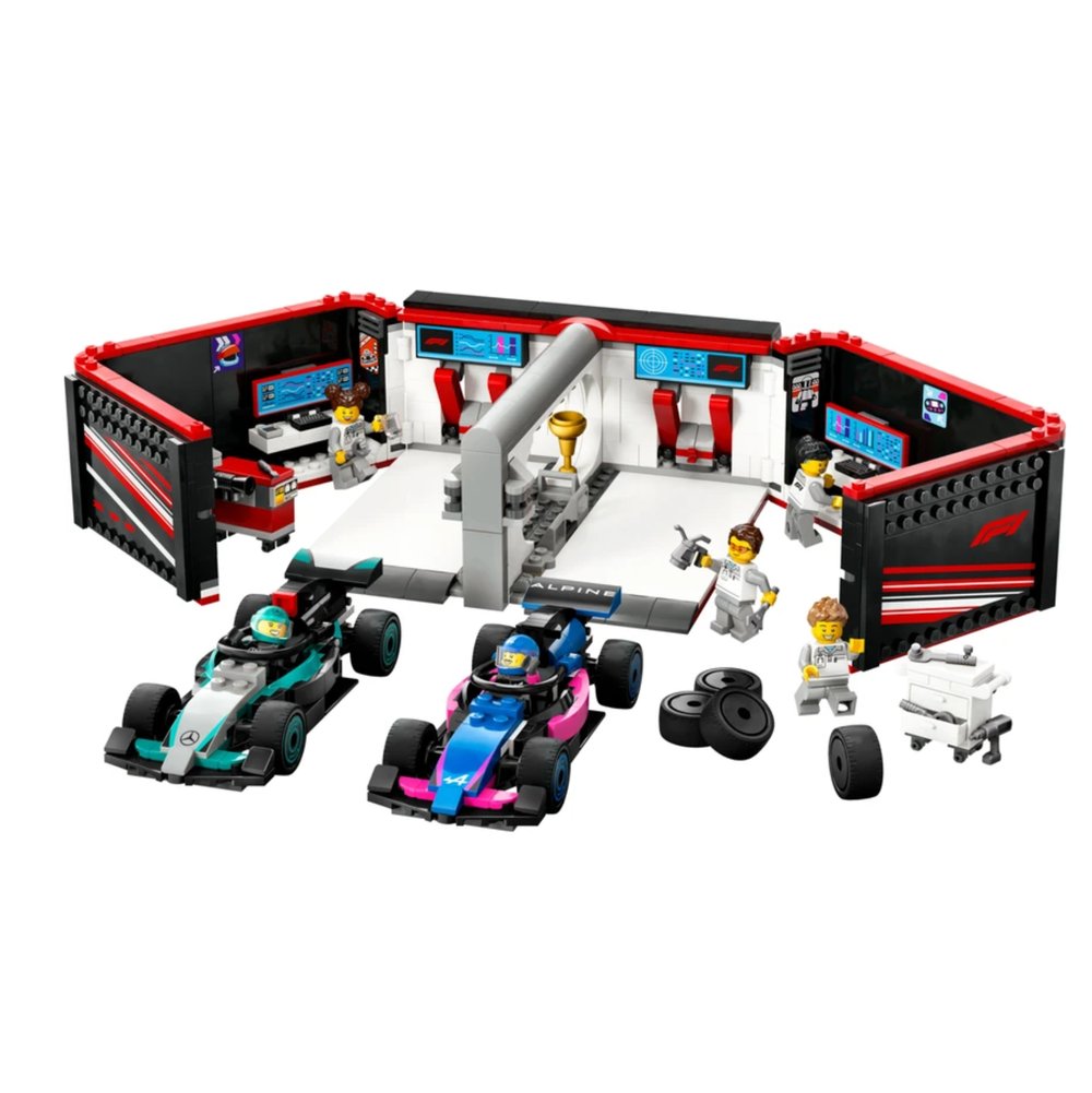 LEGO  City F1 Garajı ve Mercedes-AMG ve Alpine Arabaları