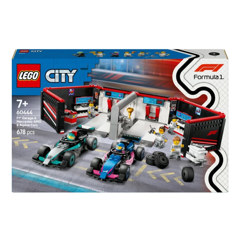 LEGO  City F1 Garajı ve Mercedes-AMG ve Alpine Arabaları
