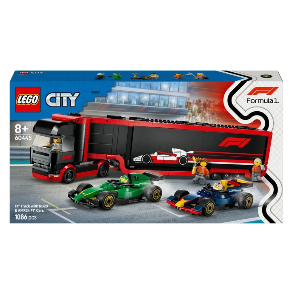LEGO  City RB20 ve AMR24 F1  Arabalı F1 Kamyonu