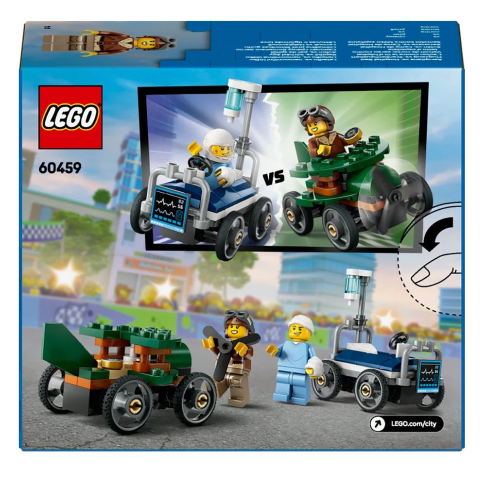 LEGO  City Uçak, Hastane Yatağına Karşı Yarış Arabası Paketi