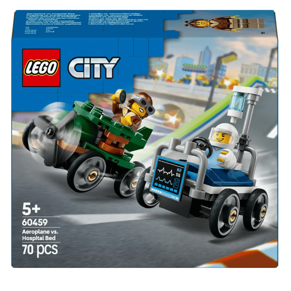 LEGO  City Uçak, Hastane Yatağına Karşı Yarış Arabası Paketi