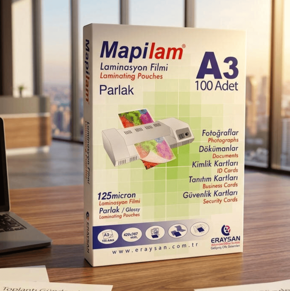 Mapilam A3 Laminasyon Filmi 125 mikron 100 adet  