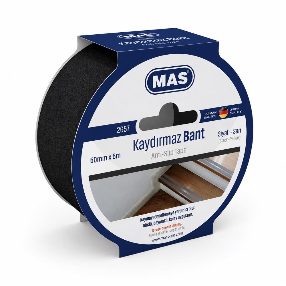 MAS KAYDIRMAZ BANT 50 MM*5M SİYAH