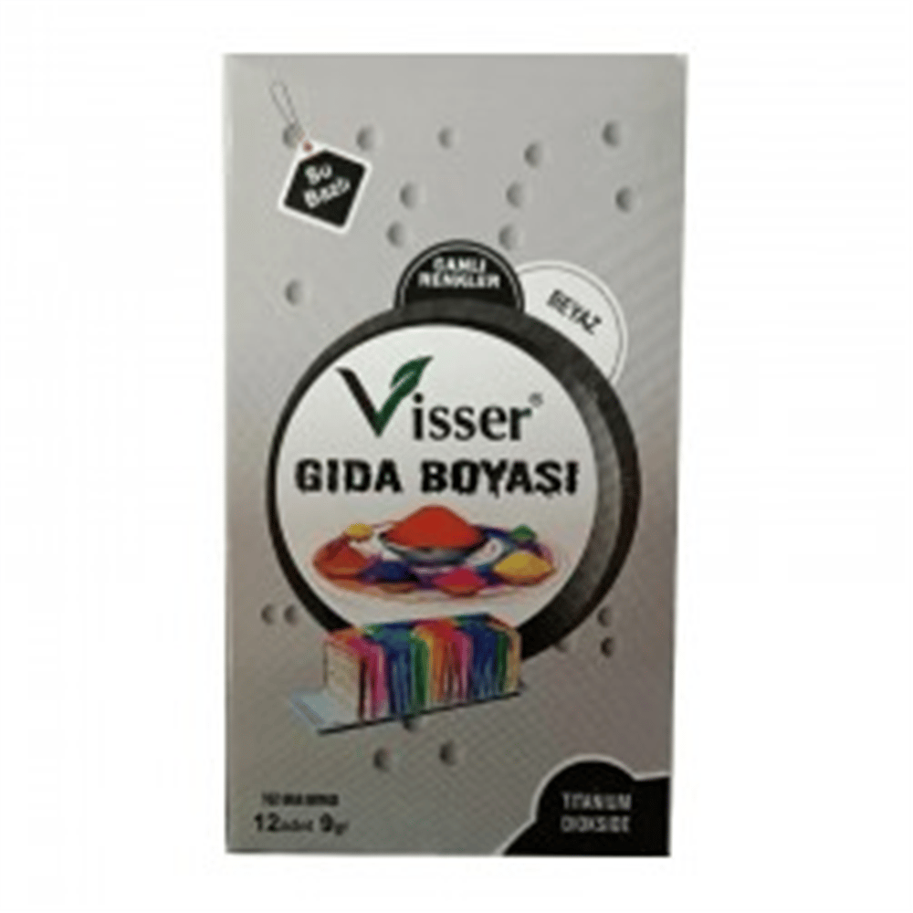 MİSYON VİSSER TOZ GIDA BOYASI BEYAZ 12 Lİ
