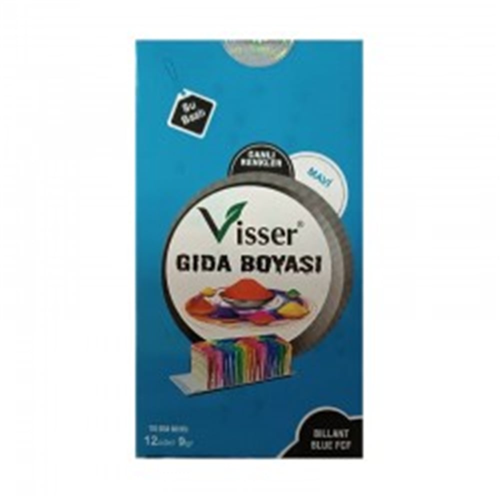 MİSYON VİSSER TOZ GIDA BOYASI MAVİ 12 Lİ