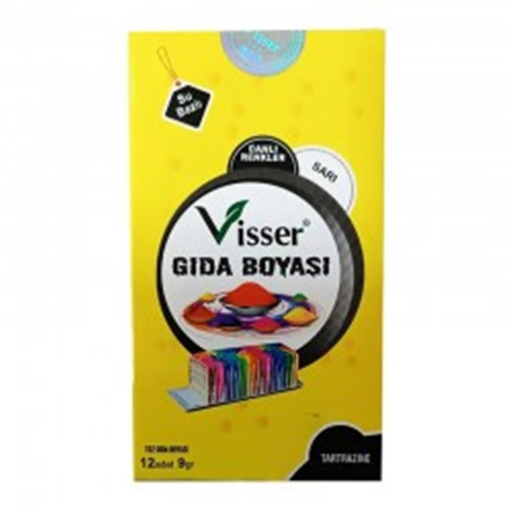 MİSYON VİSSER TOZ GIDA BOYASI SARI 12 Lİ