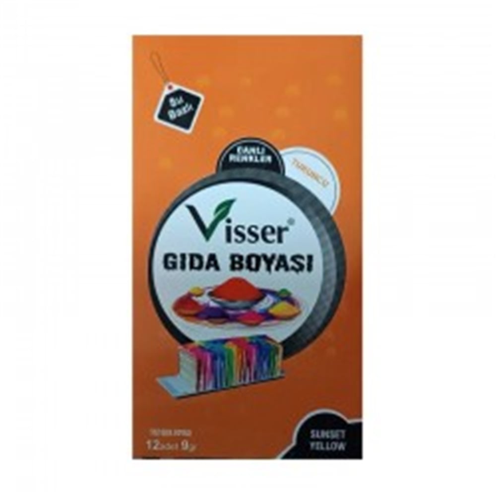 MİSYON VİSSER TOZ GIDA BOYASI TURUNCU 12 Lİ