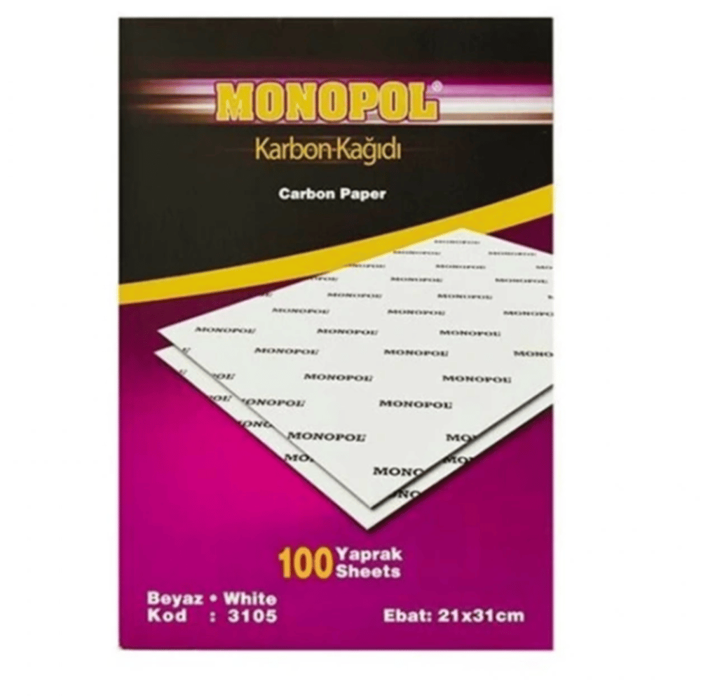 MONOPOL 3105 KARBON KAĞIDI A4 BEYAZ 100 LÜ