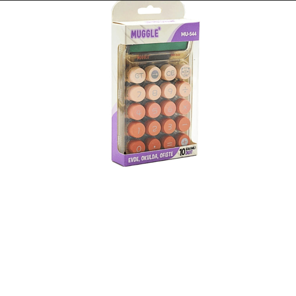 MUGGLE MU-544 10 HANELİ HESAP MAKİNESİ TRANSPARAN