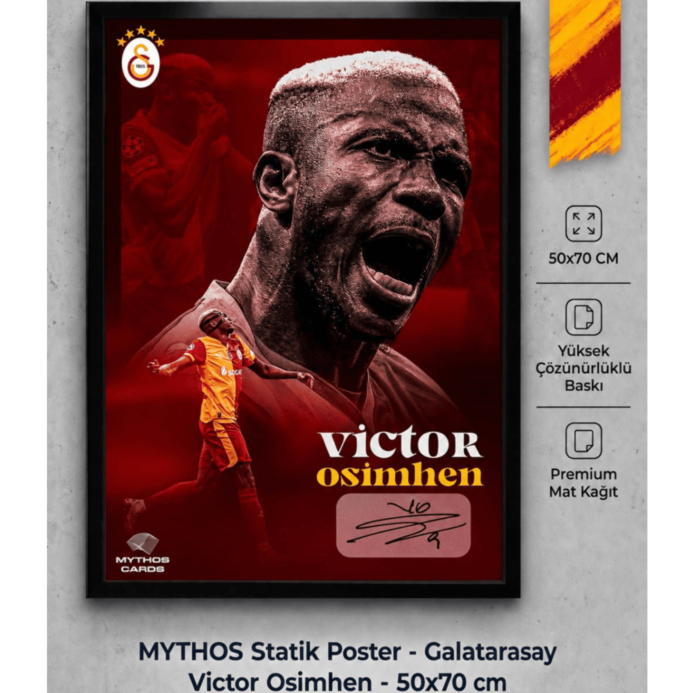 Mythos Statik Poster Galatasaray Osimhen - 