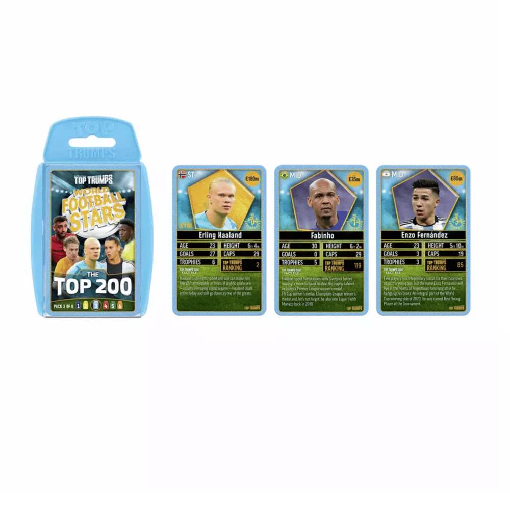 Winning Moves Top Trumps Dünya Futbol Yıldızları 3/6 Açık Mavi