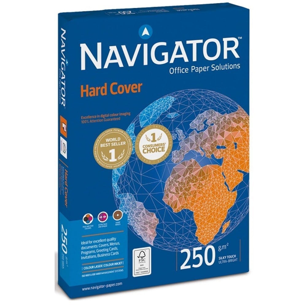 Navigator A4 Beyaz Fotokopi Kağıdı 250 gr 1 Paket (125 sayfa)