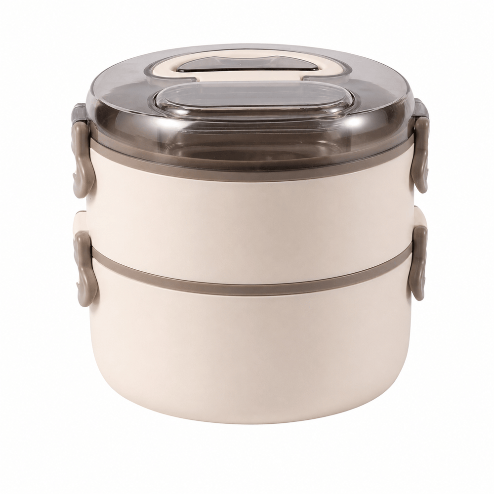 NOKİ PASLANMAZ ÇELİK BESLENME KABI 1200 ML TAŞIMA KULPLU ÇİFT KATLI YUVARLAK