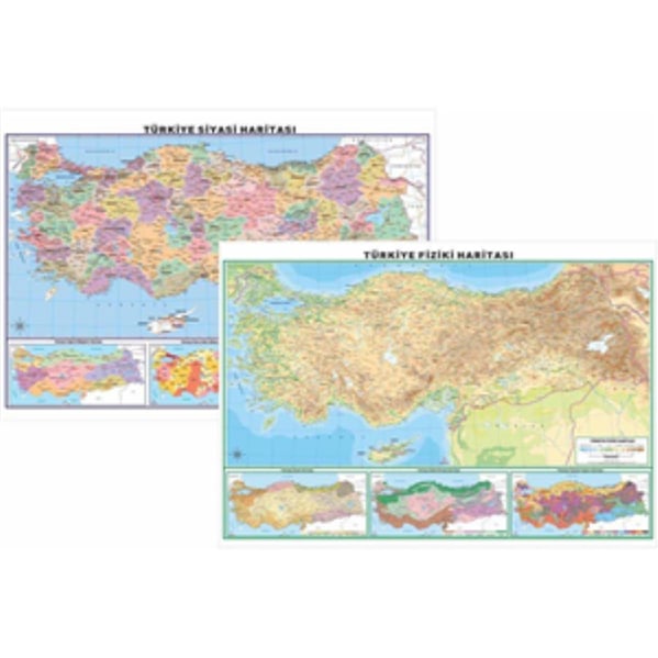 Odak 70x100 Türkiye Fiziki Siyasi Haritası