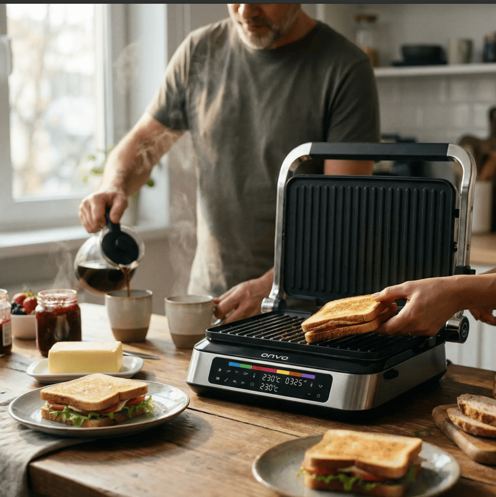 ONVO  OVTST05 Dijital Ekranlı Tost Makinesi