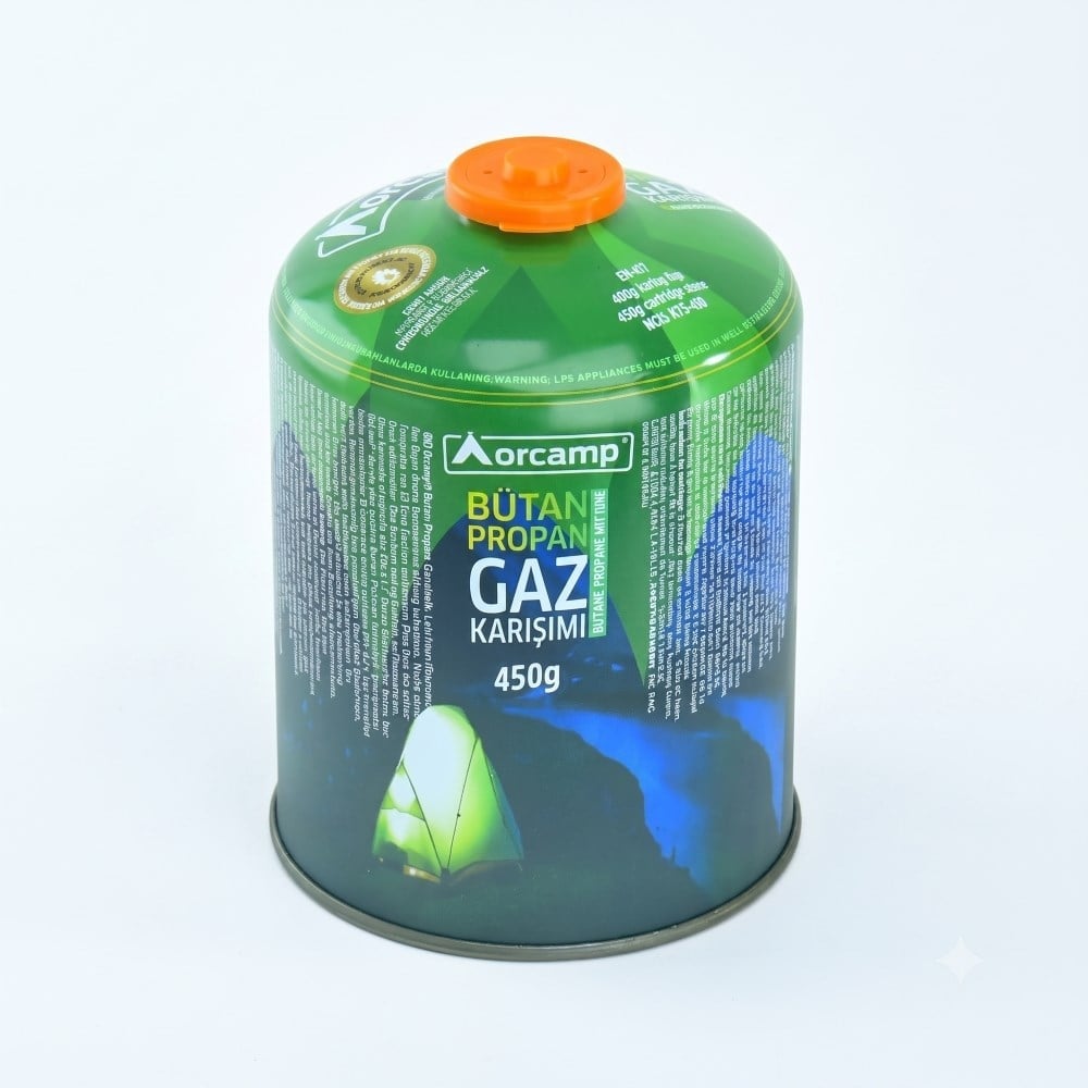 Orcamp KTS-450 450 gr Vidalı Kamp Gaz Kartuşu 
