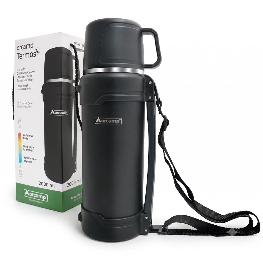 Orcamp OUT-5200 2 Litre Çift Yalıtımlı Çelik Termos 