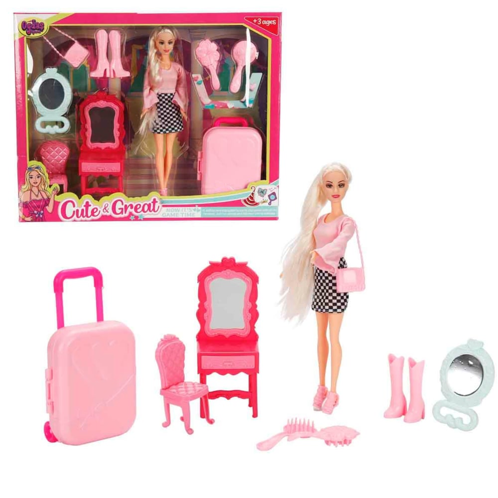 Oydas 02454 Cındy Doll Bavullu Makyaj Masalı Bebek