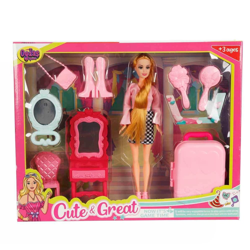 Oydas 02454 Cındy Doll Bavullu Makyaj Masalı Bebek
