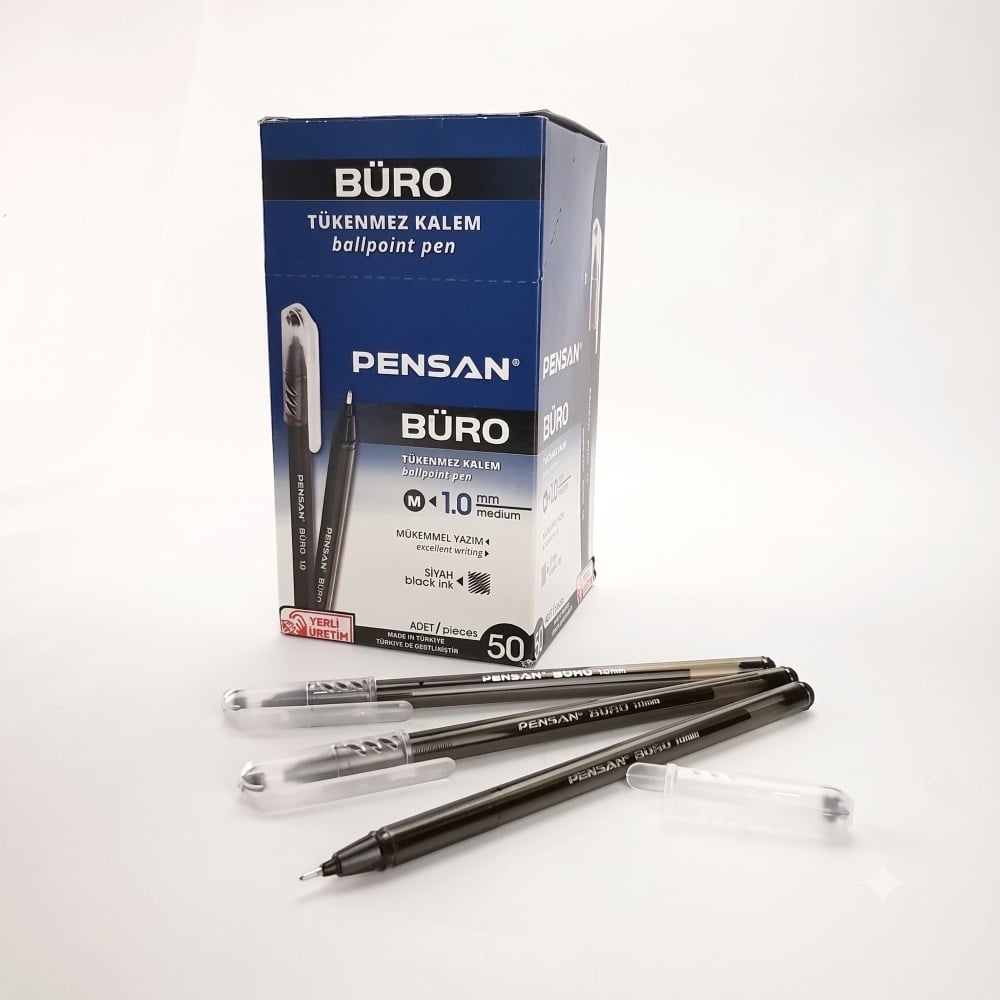 Pensan 2270 Büro 1,0 mm Siyah 50 adet Tükenmez Kalem 