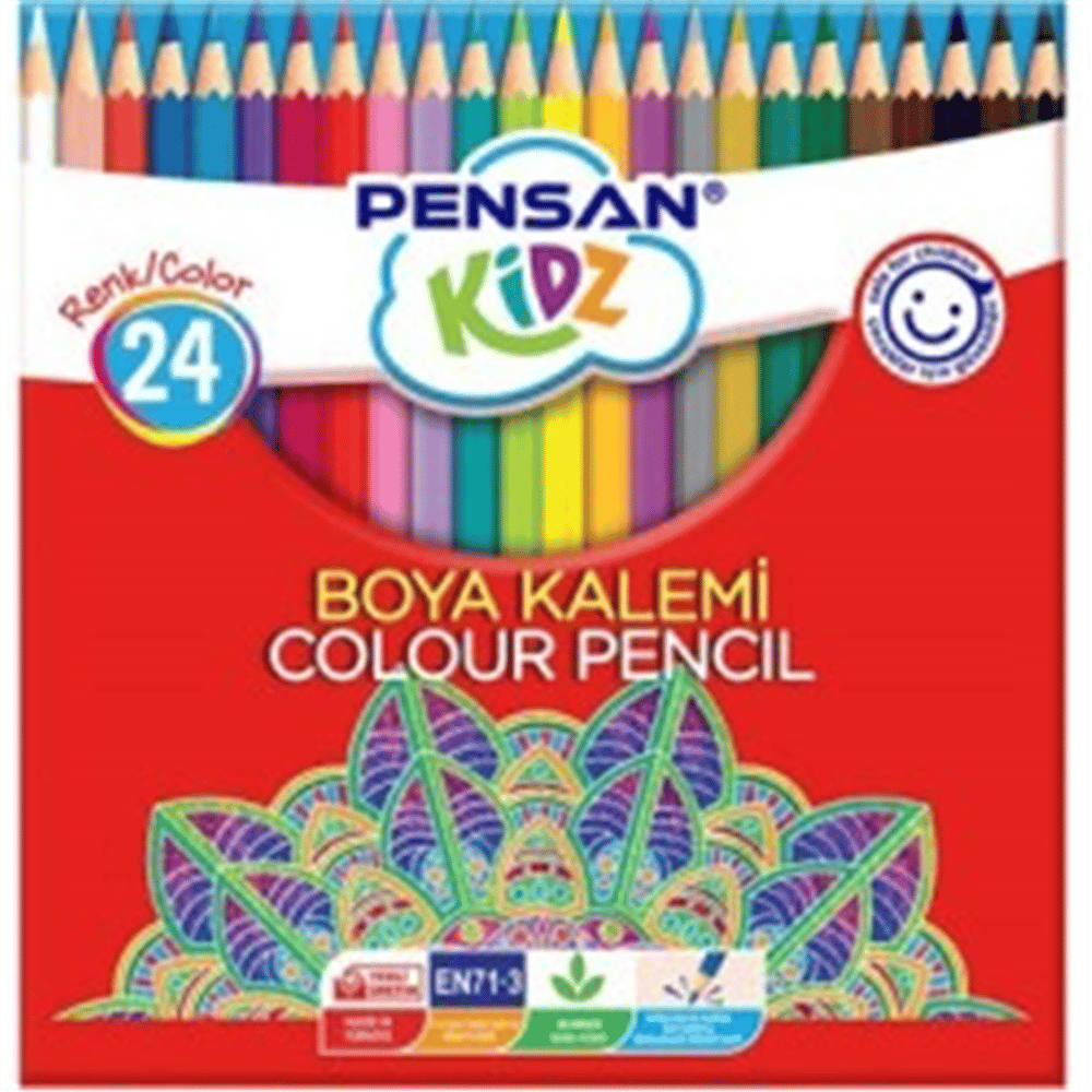 PENSAN KİDZ KURUBOYA 24 RENK TAM BOYA KALEMİ YENİ ÜRÜN