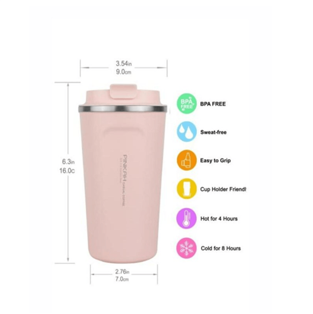Pinkah 500 ML Termos Bardak Matara - Günlük Kullanım