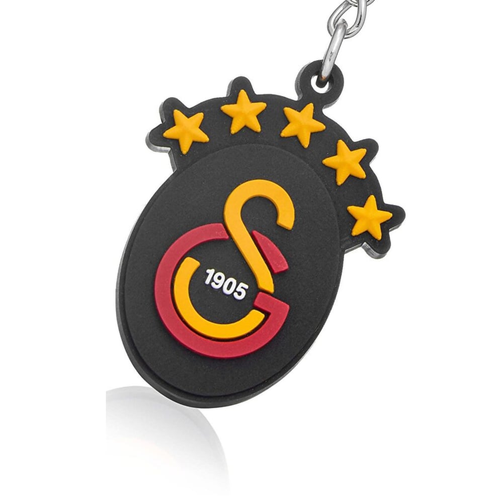 Piolent Galatasaray 5 Yıldız Siyah Arma Silikon Anahtarlık 