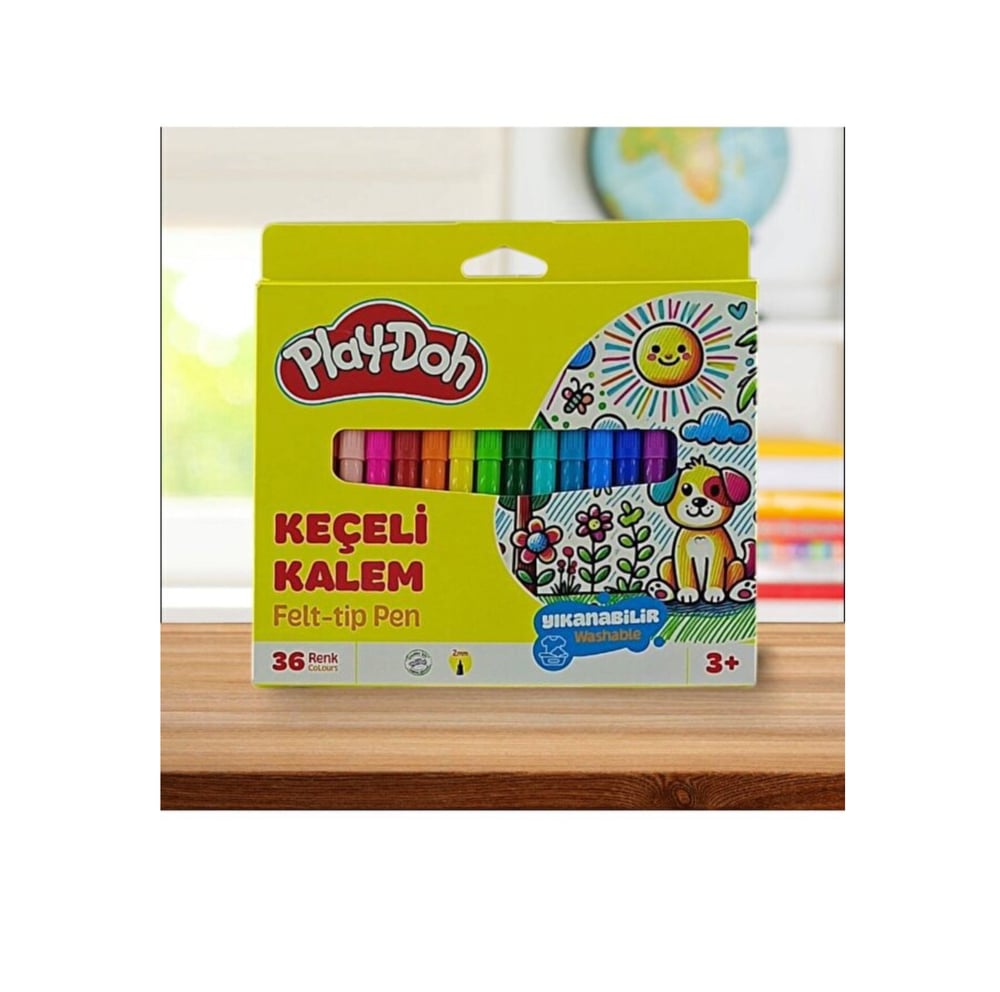 Play-Doh Keçeli Kalem 36 Renk 2mm Karton Kutu | Play-Doh