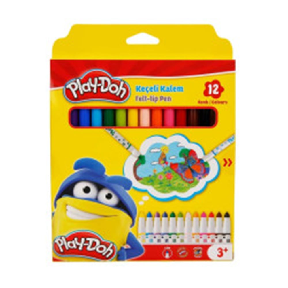 PLAY-DOH KEÇELİ KALEM 5 MM. 12 RENK (KARTON)